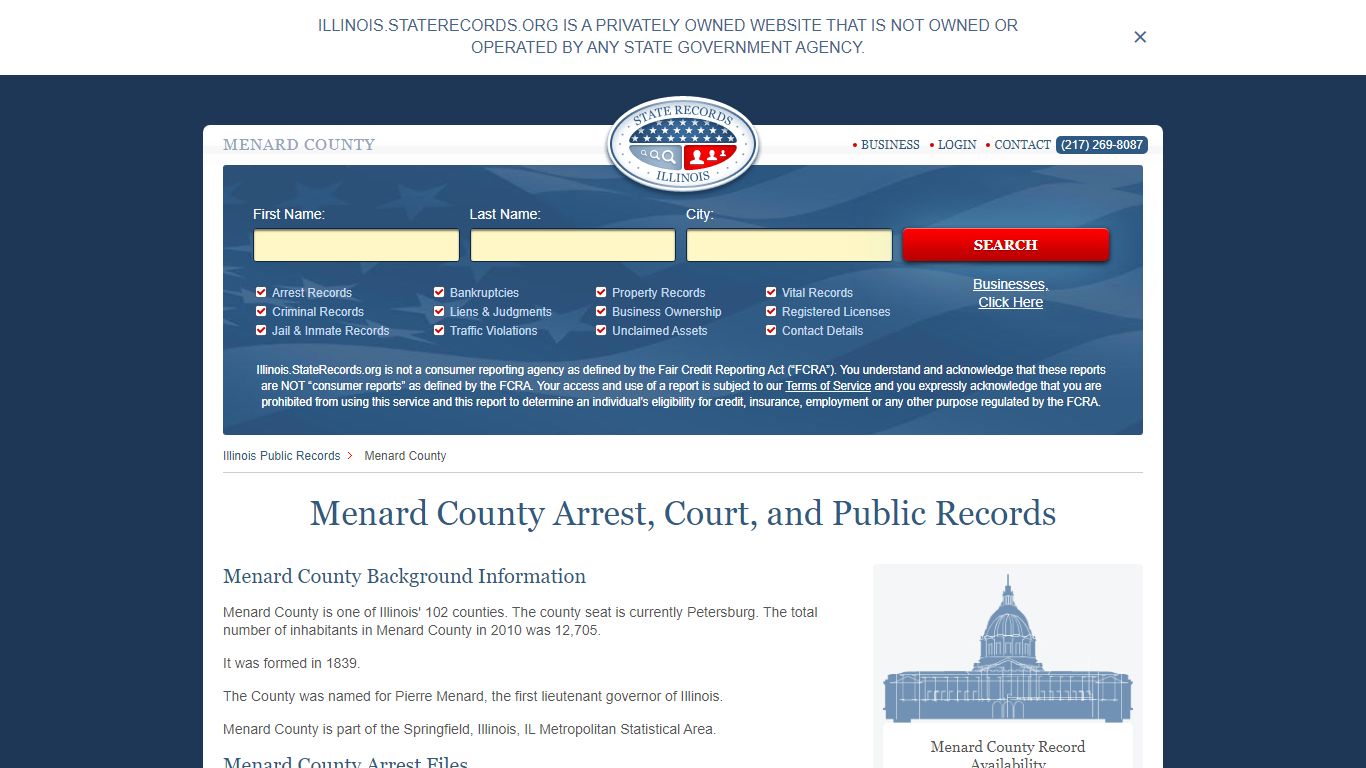 Menard County Arrest, Court, and Public Records