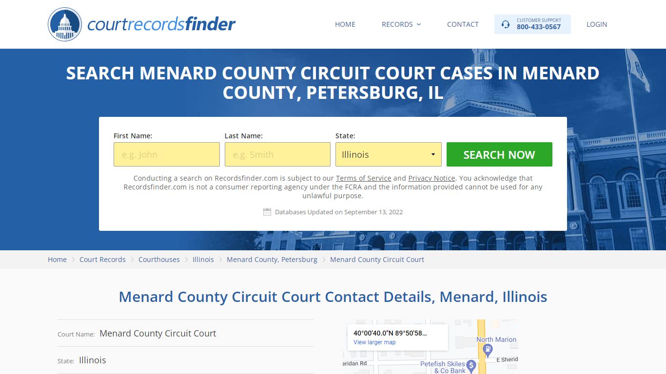 Menard County Circuit Court Case Search - Menard County, IL - RecordsFinder